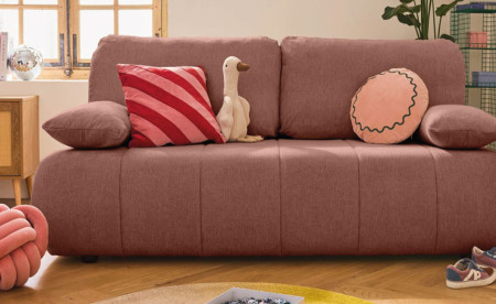 Canapé convertible rose